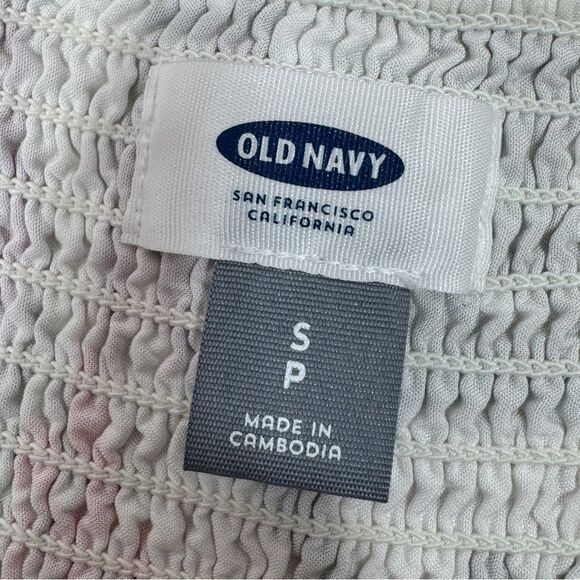 Old Navy Tropical Floral Print Cami Sundress Fit Flare White Pink Small - Picture 10 of 14